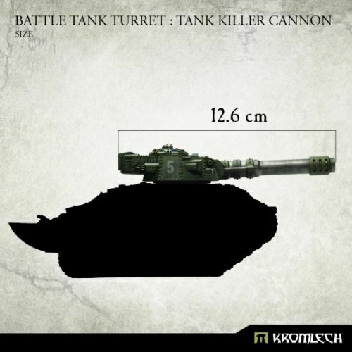 Kromlech Battle Tank Turret: Tank Killer Cannon (1) New - TISTA MINIS