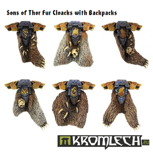 Kromlech Sons of Thor Fur Cloacks with Backpacks New - TISTA MINIS