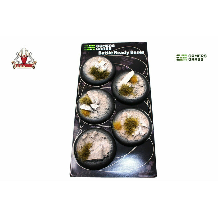 Gamers Grass Arid Steppe Bases Round Lip 40mm (x5) - TISTA MINIS