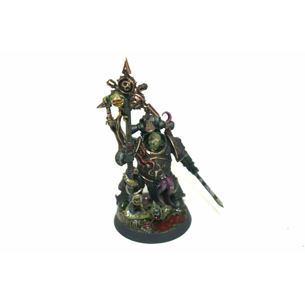 Warhammer Chaos Space Marines Plague Marine Icon Bearer Well Painted - A17 - Tistaminis