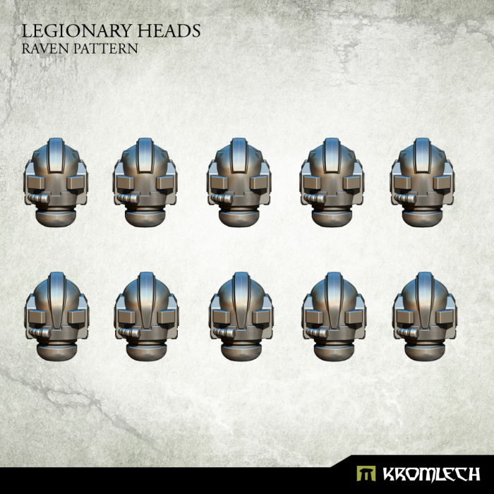 Kromlech Legionary Heads: Raven Pattern (10) New - TISTA MINIS