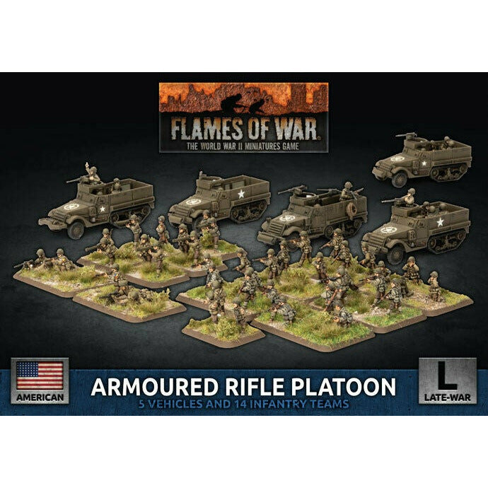 Flames of War American Armored Rifle Platoon (Plastic) New - TISTA MINIS