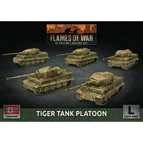 Flames of War German Tiger Heavy Tank Platoon (x5 Plastic) New - TISTA MINIS