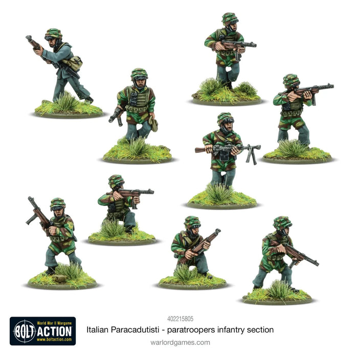 Bolt Action Italian Paracadutisti Paratrooper Infantry Section New - Tistaminis