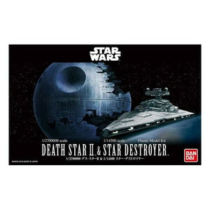 Bandai 1/2,700,000 DEATH STAR II & 1/14,500 STAR DESTROYER New - Tistaminis