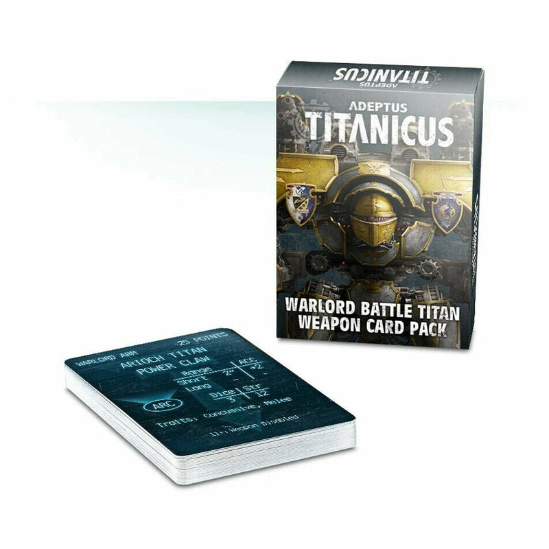 Adeptus Titanicus Warlord Battle Titan Weapon Card Pack New - Tistaminis