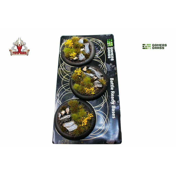 Gamers Grass Highland Bases Round Lip 50mm (x3) - TISTA MINIS