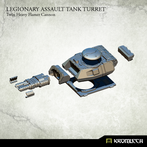 Kromlech Legionary Assault Tank Turret: Twin Heavy Flamer Cannon - TISTA MINIS