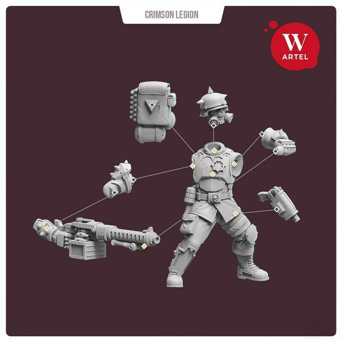 Artel Miniatures - Crimson Legion Heavy Trooper 28mm New - TISTA MINIS