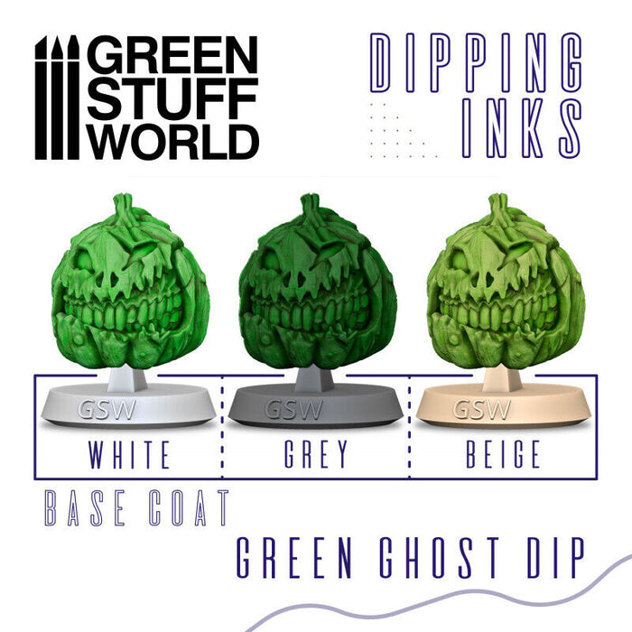 Green Stuff World Dipping ink 60 ml - GREEN GHOST DIP New - Tistaminis