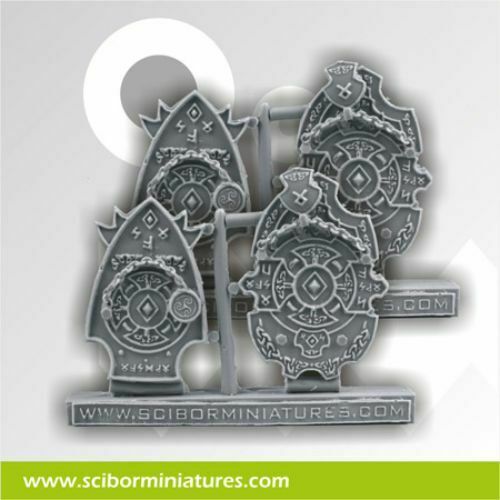 Scibor Miniatures Celtic Decorated Plates #8 (4) New - TISTA MINIS