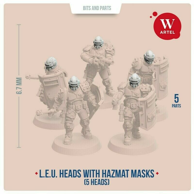 Artel Miniatures - Helmeted Heads with Hazmat Masks New - TISTA MINIS