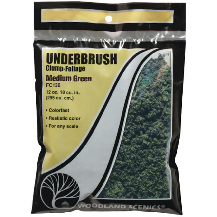 Woodland Scenics Underbrush Clump Foliage-Medium Green(18") WOO136 - TISTA MINIS