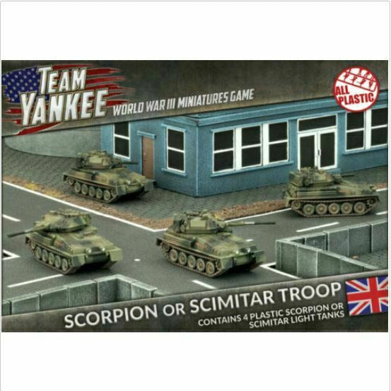 Team Yankee British Scorpion or Scimitar Troop New - TISTA MINIS