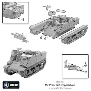 Bolt Action Allied M7 Priest Self-Propelled Gun New - Tistaminis