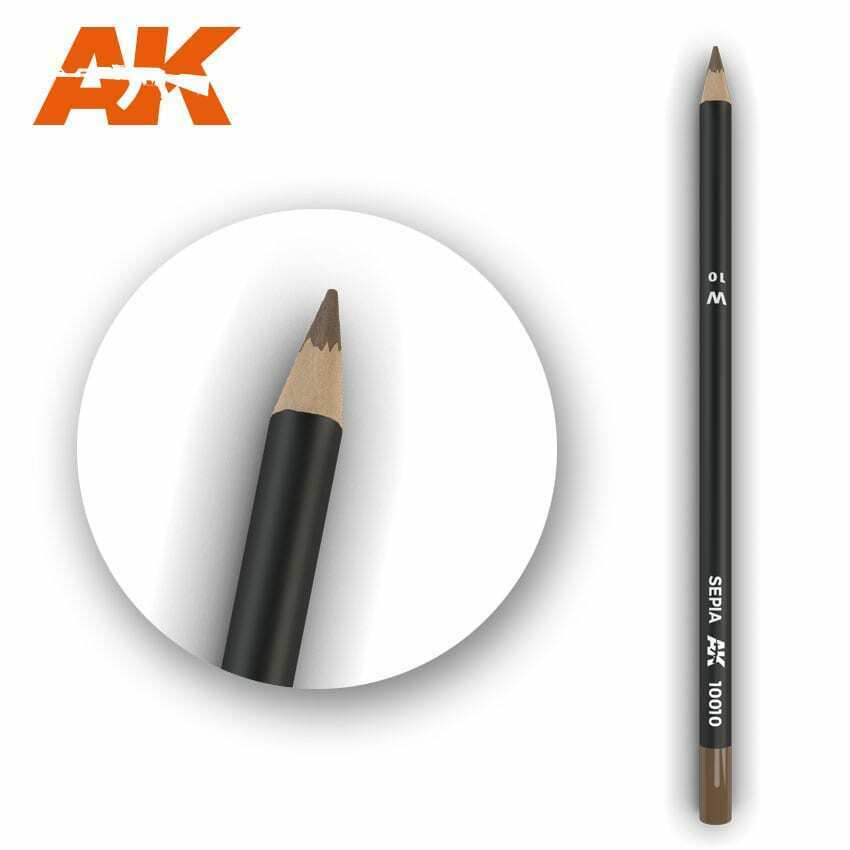 AK Interactive Watercolor Pencil Sepia New - TISTA MINIS