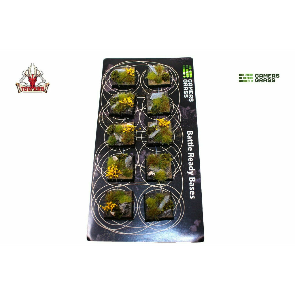 Gamers Grass Highland Bases Square 20mm (x10) - TISTA MINIS