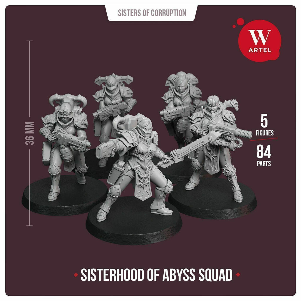 Artel Miniatures Sisterhood of Abyss Squad (4 Sisters and Sister Superior)   New - Tistaminis
