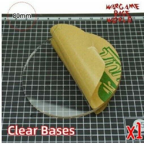 Tabletop Miniatures Clear Acrylic Bases - 80mm New - TISTA MINIS