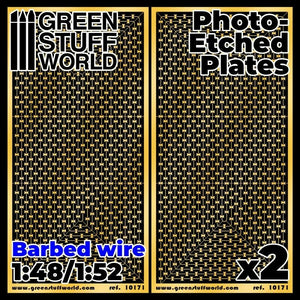 Green Stuff World Photo-etched Plates - Barbed Wire New - TISTA MINIS