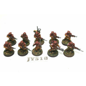 Warhammer Imperial Guard Cadian Shock Troopers With Flamer Well Painted JYS18 - Tistaminis