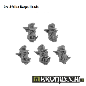 Kromlech Orc "Africa Korps” Heads New - TISTA MINIS