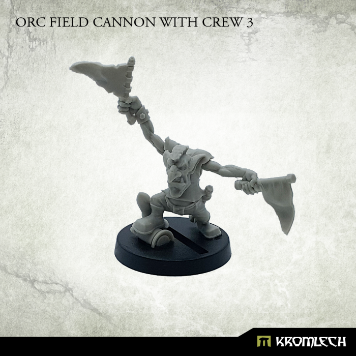 Kromlech Orc Field Cannon with Crew 3 New - TISTA MINIS