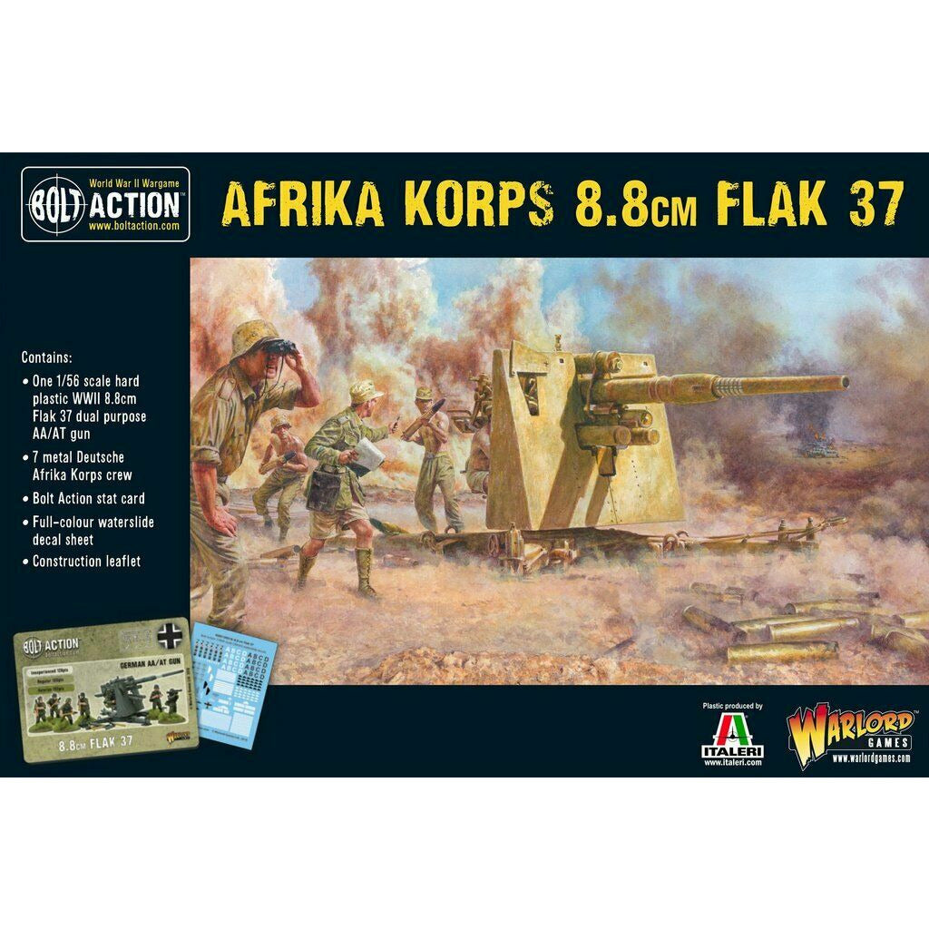 Bolt Action Afrika Korps 8.8cm Flak 37 New - TISTA MINIS