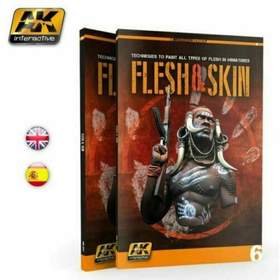 AK Interactive FLESH AND SKIN (AK LEARNING SERIES No6) English New - TISTA MINIS