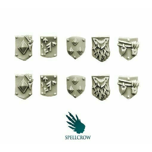 Spellcrow Wolves Knights Small Shoulder Shields - SPCB6018 - TISTA MINIS
