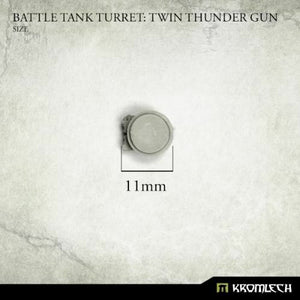 Kromlech Battle Tank Turret: Twin Thunder Gun (1) New - TISTA MINIS