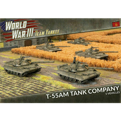 Team Yankee Soviet T-55AM Tank Company (x5 Plastic) New - TISTA MINIS