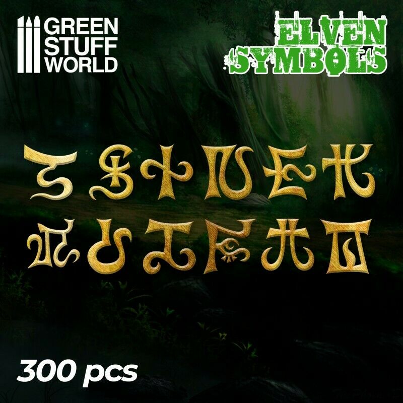 Green Stuff World Elven Runes and Symbols New - TISTA MINIS