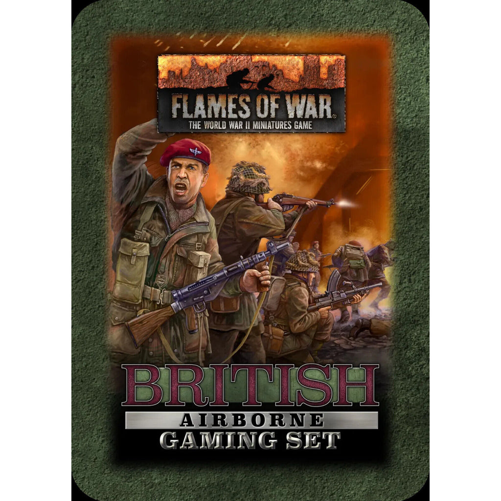 Flames of War British Airborne Tin (x20 Tokens, x2 Objectives, x16 Dice) - Tistaminis