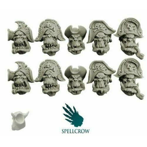 Spellcrow Orcs Freebooters Heads (ver. 1) - SPCB5105 - TISTA MINIS