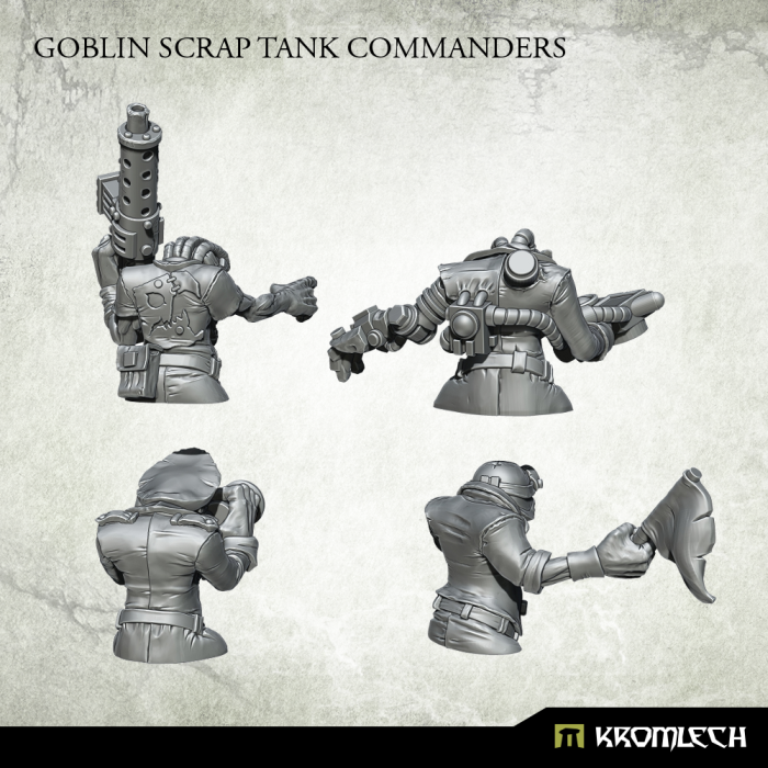 Kromlech Goblin Scrap Tank Commanders New - TISTA MINIS