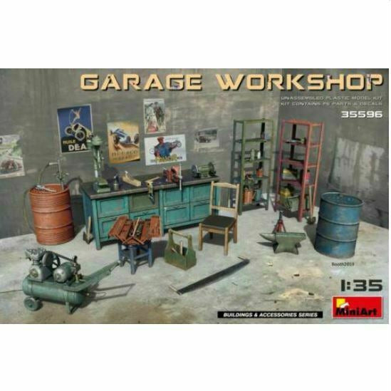 Miniart Garage Workshop (1/35) New - TISTA MINIS