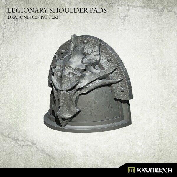 Kromlech Legionary Shoulder Pads: Dragon Pattern (10) New - TISTA MINIS