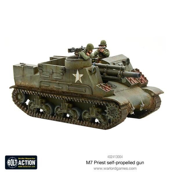 Bolt Action Allied M7 Priest Self-Propelled Gun New - Tistaminis