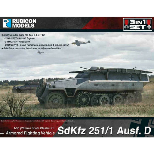 Rubicon German SdKfz 251D 3-in-1 Set 1 New - Tistaminis