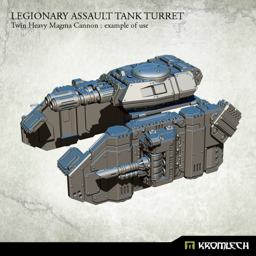 Kromlech Legionary Assault Tank Turret: Twin Heavy Magma Cannon - TISTA MINIS