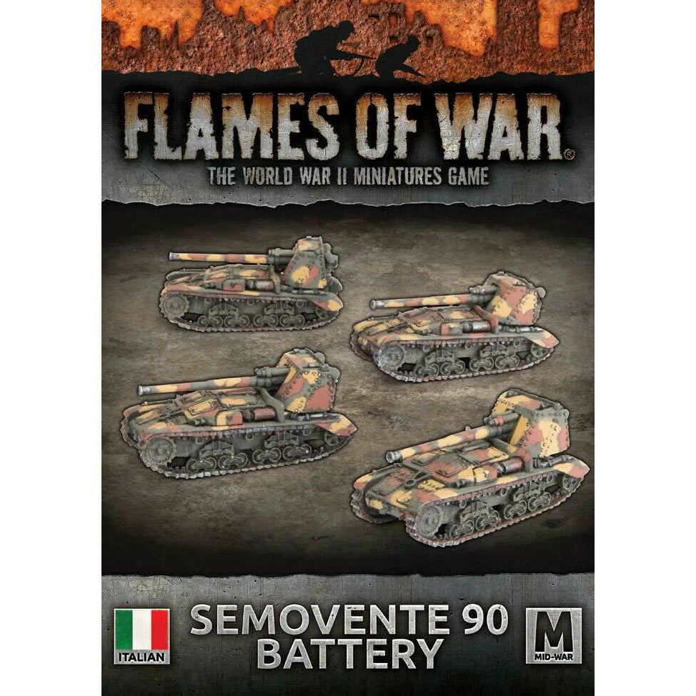 Flames of War Mid War Italian Semovente 90 Battery (x4) New - Tistaminis