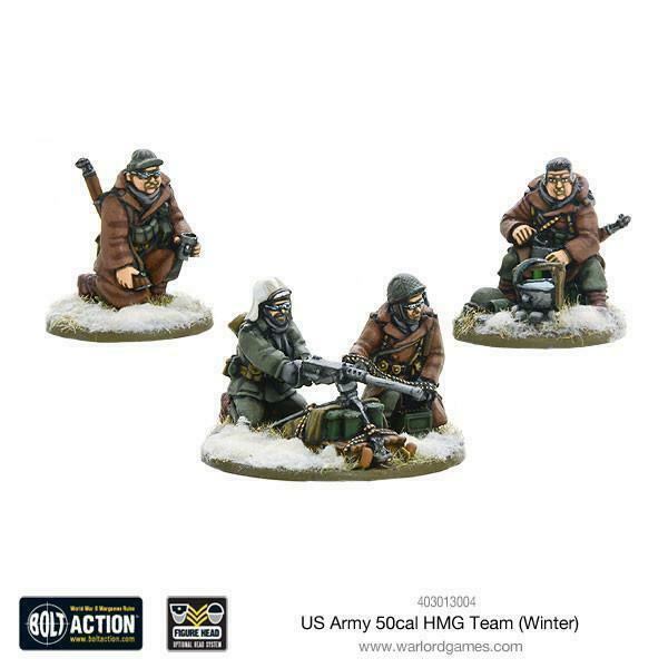 Bolt Action US Army 50cal HMG Team Winter New - TISTA MINIS