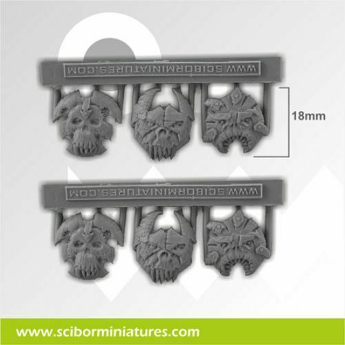 Scibor Miniatures Demon Shields #3 (6) New - TISTA MINIS