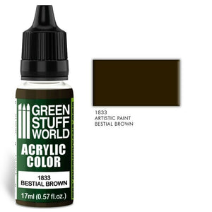 Green Stuff World Acrylic Color Bestial Brown - Tistaminis