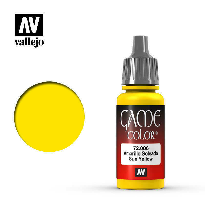 Vallejo Game Colour Paint Game Color Sun Yellow (72.006) - Tistaminis