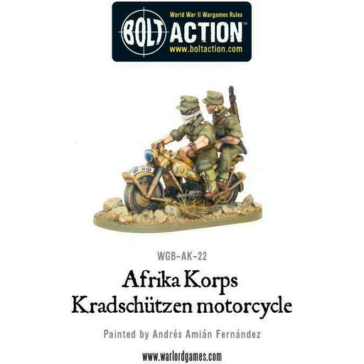 Bolt Action Afrika Korps Kradschutzen Motorcycle New - TISTA MINIS