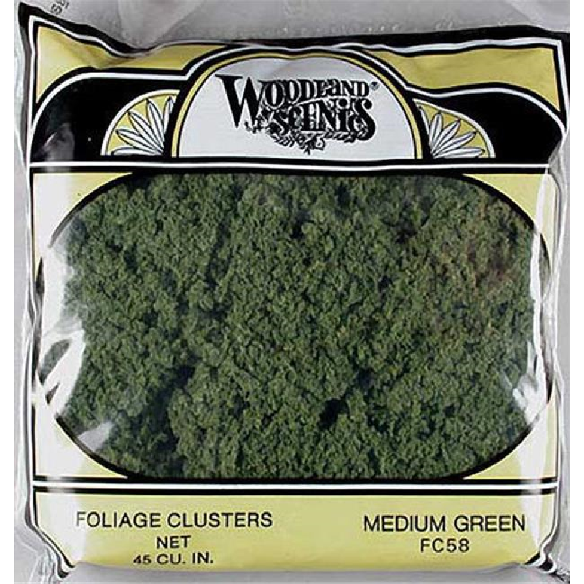Woodland Scenics Foliage Cluster Medium Green (45 Cu.In.) WOO58 - TISTA MINIS