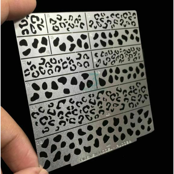 Warhammer Airbrush Reusable Steel Stencils Leopard Animal Print Pattern | TISTAMINIS
