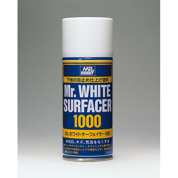 Gundam Mr. Hobby Mr Surfacer Spray 1000 White New - TISTA MINIS